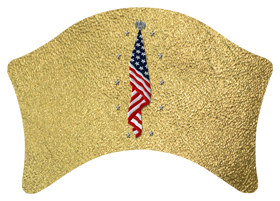 DABAN-421-SH-GD Flag at Rest Shimmer Gold